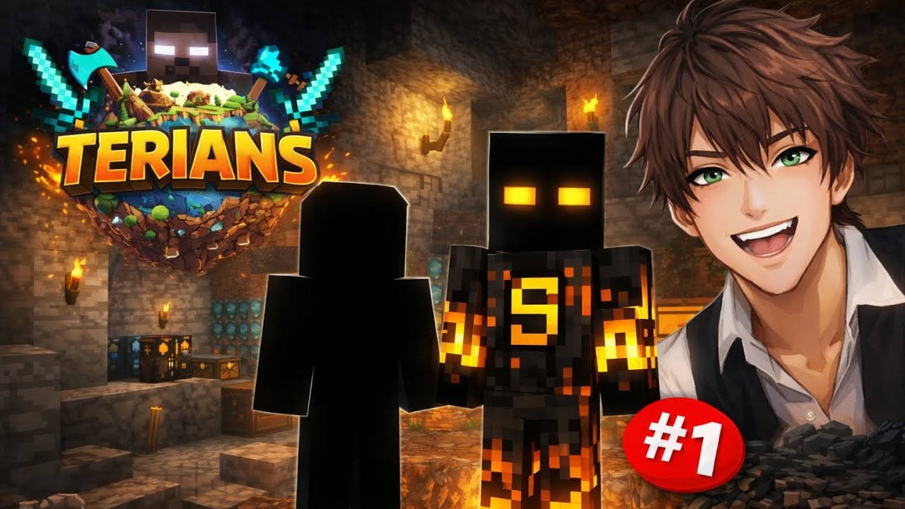 I Built a SECRET Underground Base with a MYSTERY Guest 😱 | Minecraft TERIANS EP #1 
