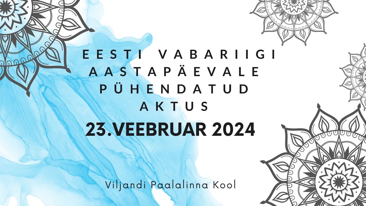 Eesti Vabariik 106 Viljandi Paalalinna kooli aktus