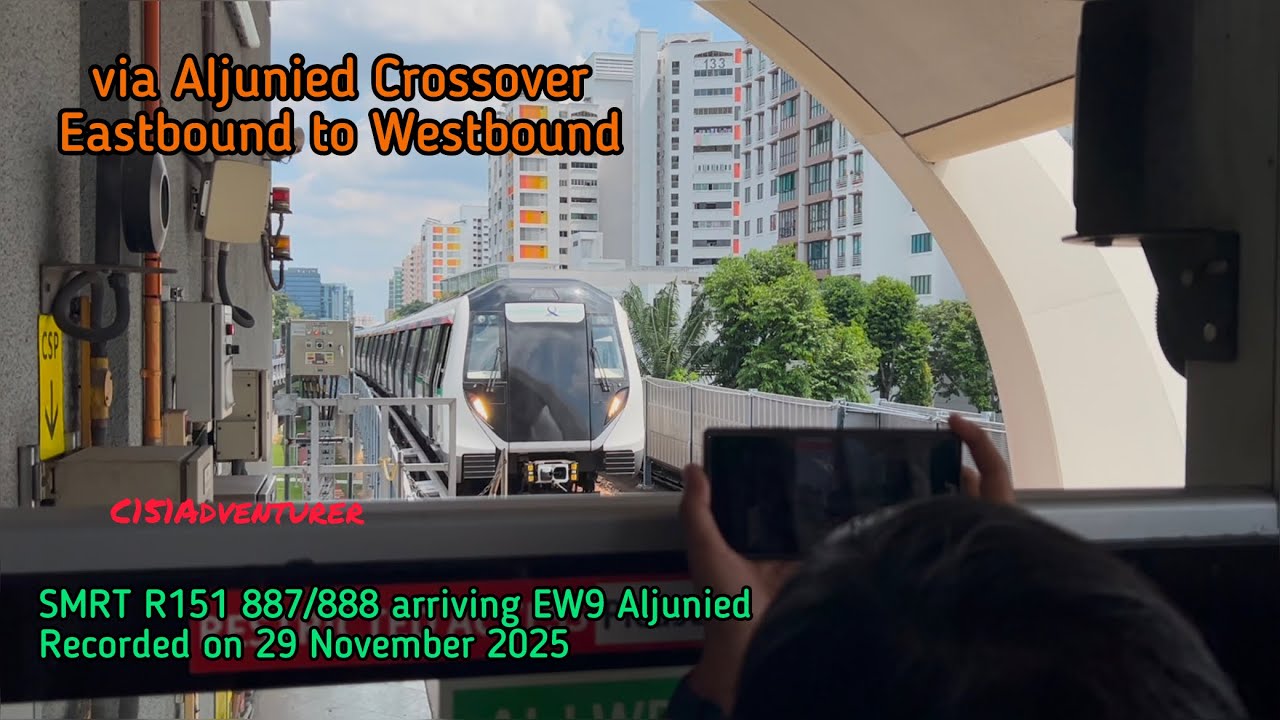 [Aljunied Crossover] SMRT R151 887/888 arriving EW9 Aljunied