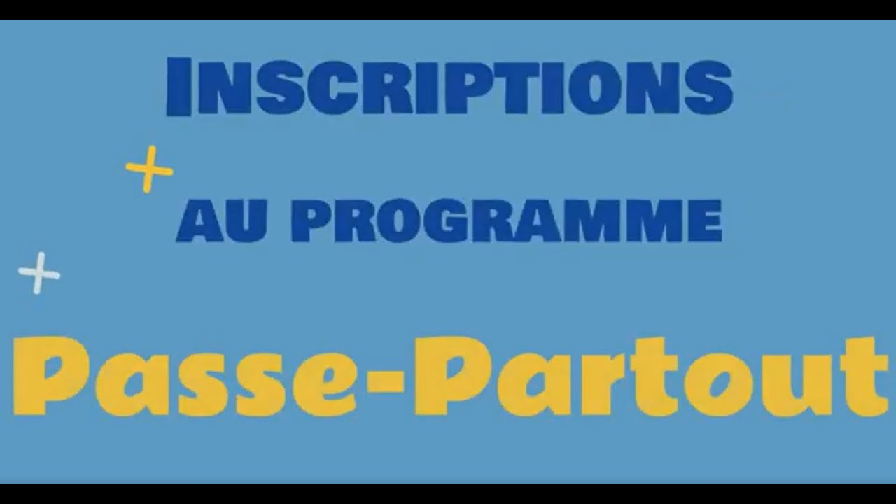 Inscriptions Passe-Partout 2024-2025