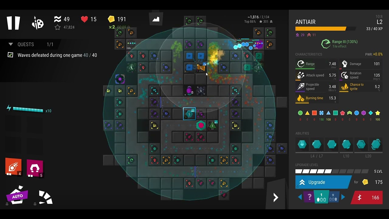 Infinitode 2 DQ10 Score (improved): 138,621