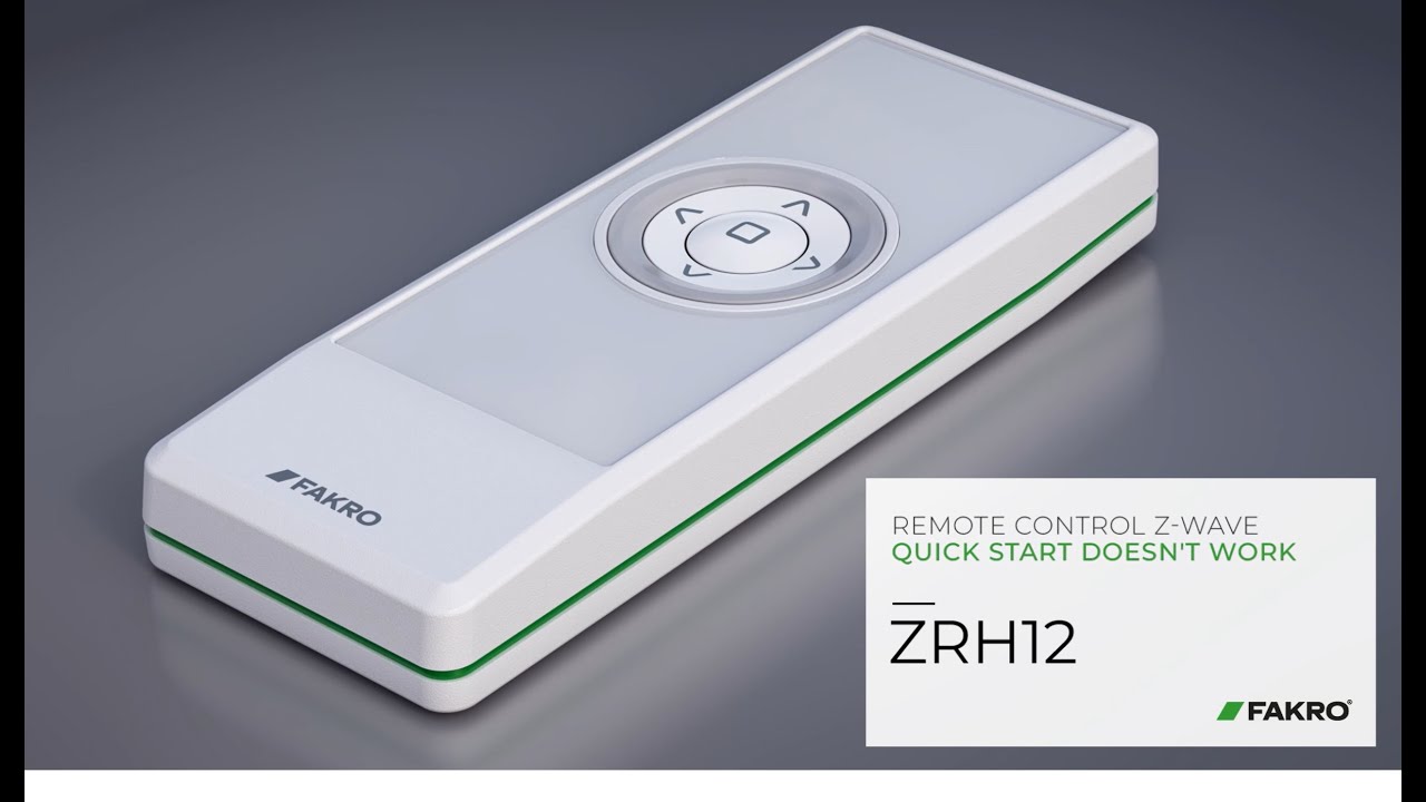 Find out what to do if the quick start on the ZRH12 remote control doesn't work