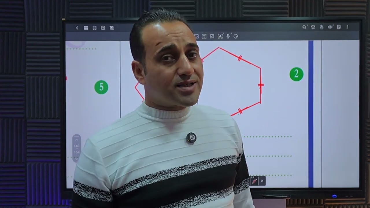 اقوى حل لدرس الزوايا الداخلية والخارجية للمضلعات | مستر أشرف | تانية إعدادي بكل سهولة