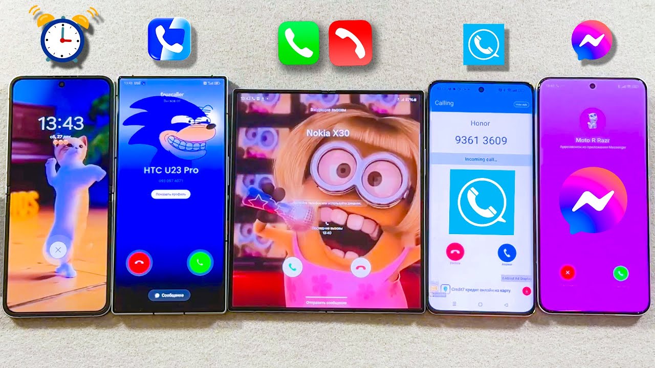 Alarm, TrueCaller, SkyPhone, FM Samsung Z Flip 6 + Redmagic 9Pr + Z Fold 6 + Realme 11P + Xiaomi 14U