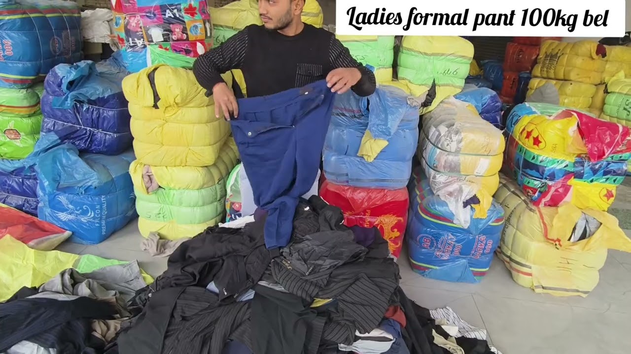 #ladies #formal #pant 100 kg bel #korea #premium 👍#collection #panipat #export #surplus #market #hub