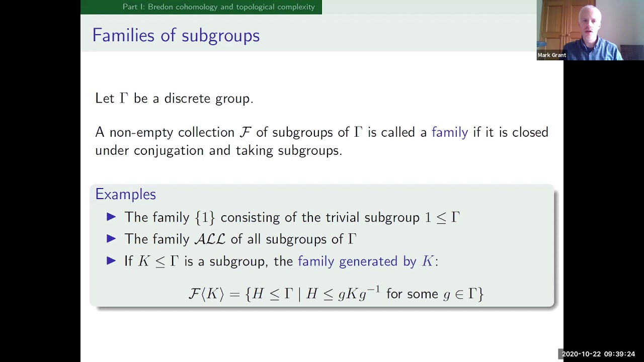 Mark Grant (10/22/20): Bredon cohomology and LS-categorical invariants
