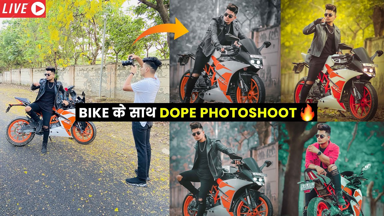 Dope Photoshoot 🔥 Poses with Bike - POSING Tips For BEGINNERS - Taukeer Editz