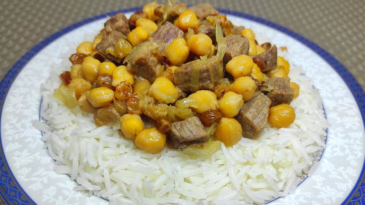 Noxudlu Plov. Noxudlu Aş Qaralı Plov Resepti. Dadı Damağınızda Qalacaq
