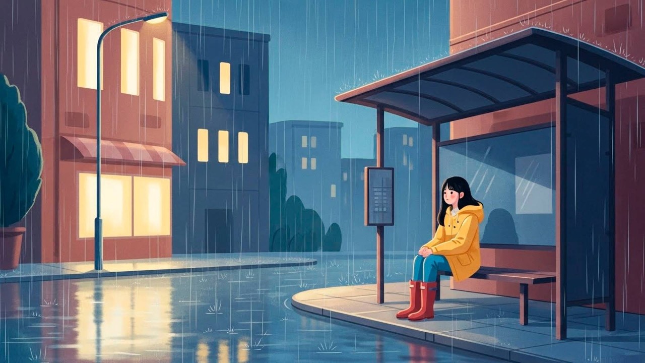 Rainy Night in the City 🌧️ Rain Sounds for Sleep, Study & Relaxation | 2 Hours
