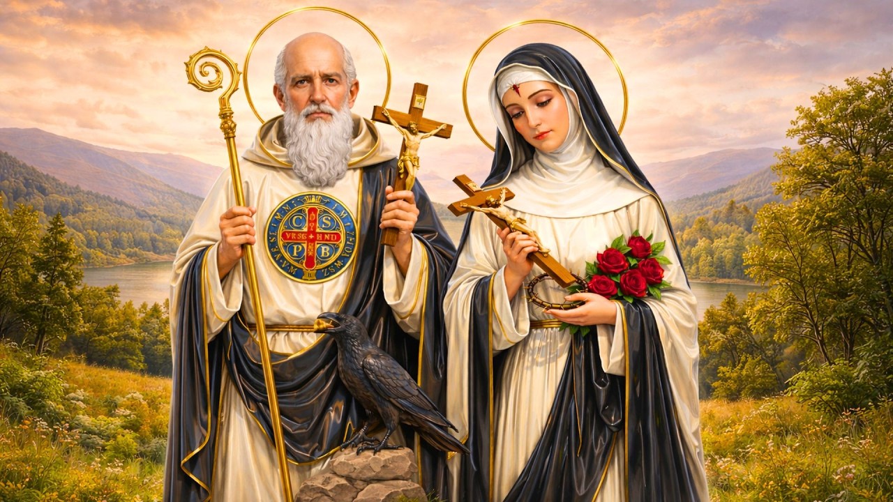 ORAÇÃO MUITO PODEROSA DE SÃO BENTO E SANTA RITA  QUEBRA TODO MAL E ABRE CAMINHOS URGENTE 🙏