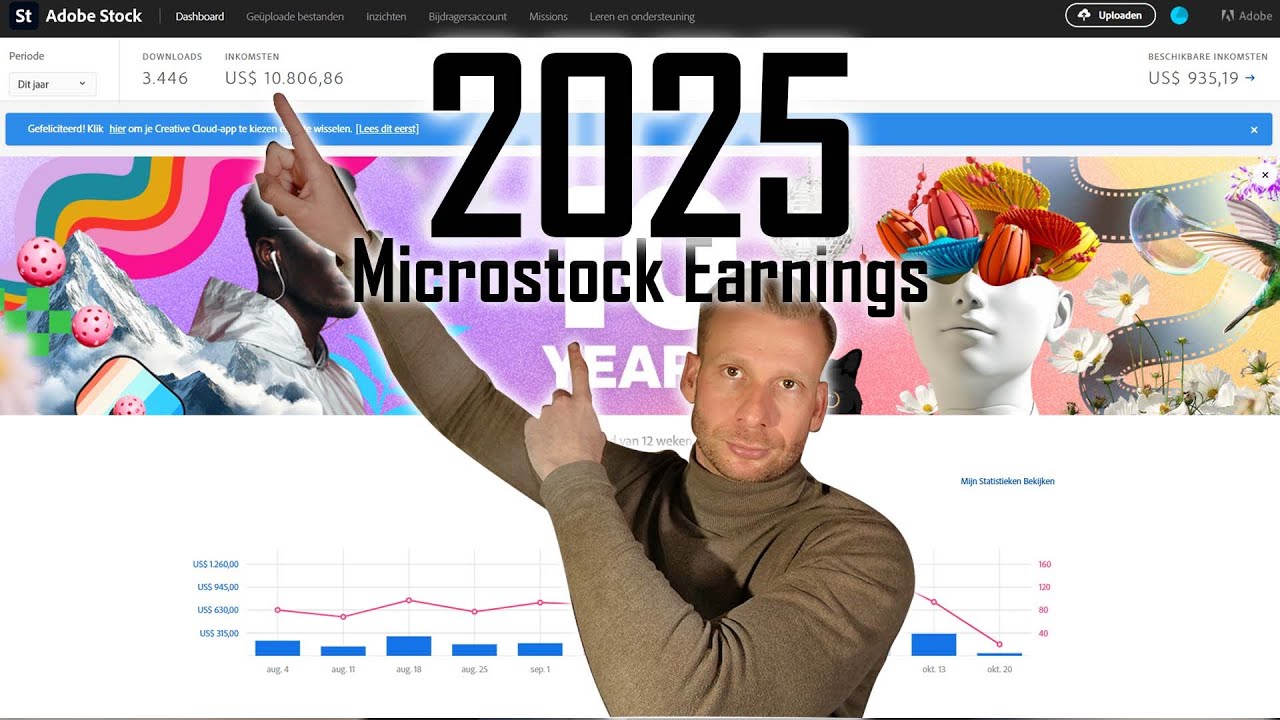 Microstock Earnings | 2025 Q1Q2Q3 Adobe Stock | $10.038,34