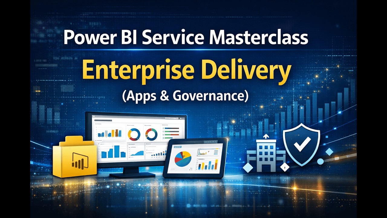 كورس احتراف Power BI Service من الصفر – تسليم مؤسسي احترافي Apps & Governance – أحمد سمير