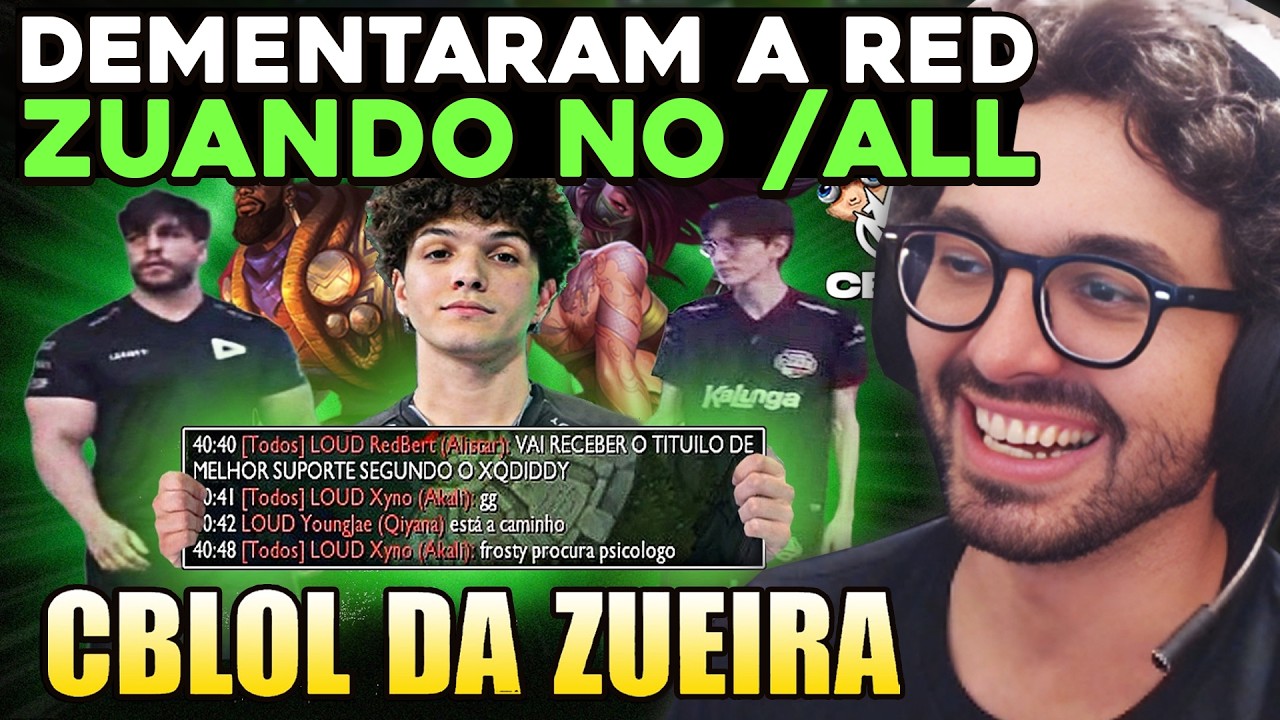 o DIA que a LOUD DESTRUIU o MENTAL da RED - CBLOL DA ZUEIRA - BRONZIOCRE MYLON REACT