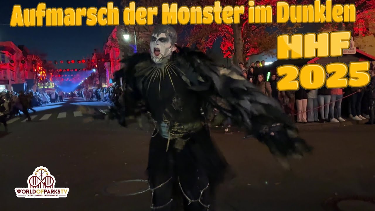 Monster Walk | Aufmarsch der Monster &ndash; Movie Park Halloween Horror Festival 2025 - Opening bei Nacht