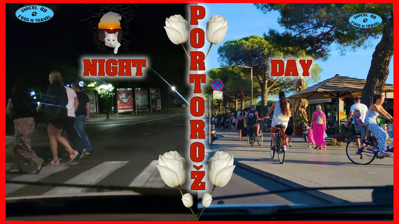 Summer Portoroz day and night in augusu 🌞🌚🌊🏊🔝🌞🌚 - Snicel 69