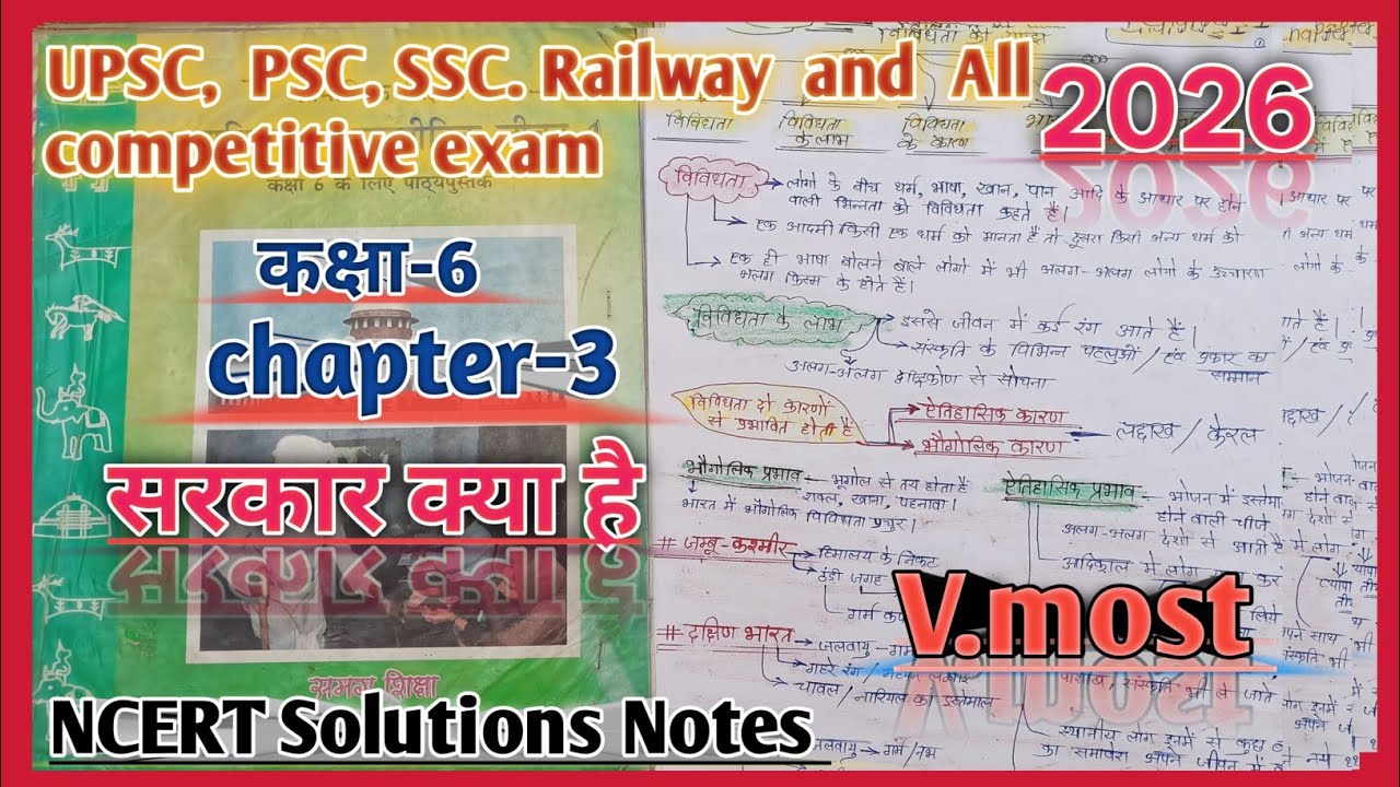 Class-6th Polity( Chapter-3)सरकार क्या है |One Shot Revision💯2026#polity #upsc #ssc #railwayexam2026