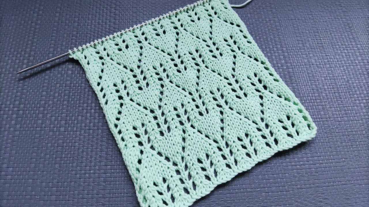 Lace Stitch Knit Pattern| Ajourmuster stricken| Punto traforato ai ferri | Punto calado a dos agujas