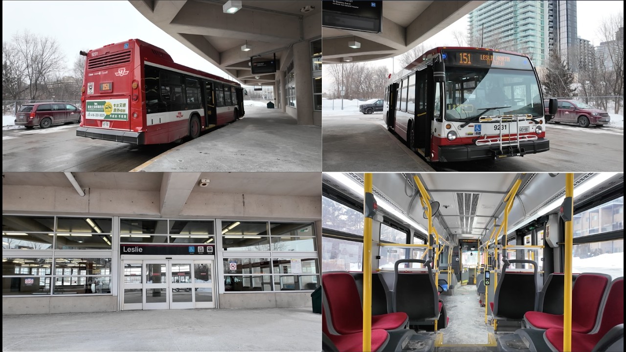 TTC New 151 Leslie North Bus Ride #9231 from Leslie Stn to Steeles East & Don Mills (Feb 9th, 2026)