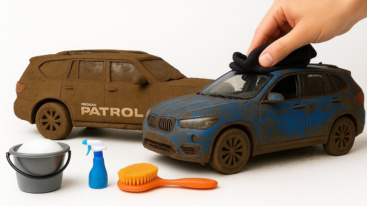 Super Realistic Cleaning of a  :24 Nissan Patrol and BMW X5 After an Extreme Off-Road Adventure 🥵