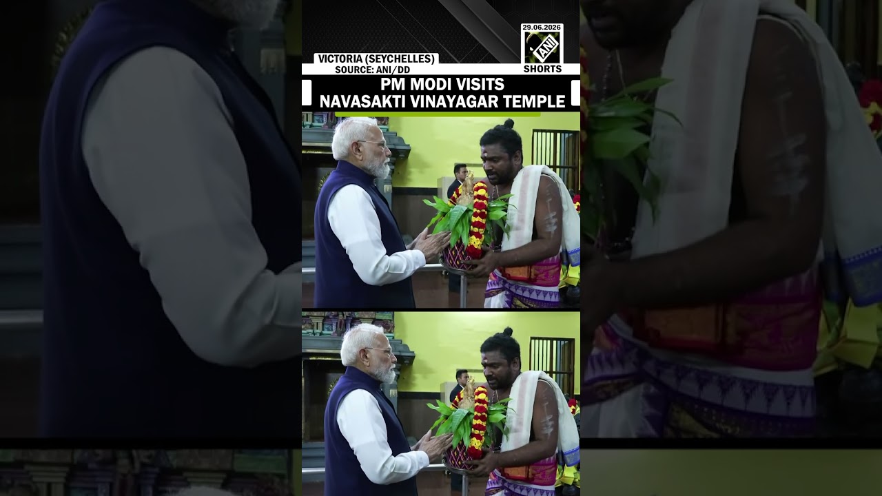PM Narendra Modi visits Navasakti Vinayagar Temple during 3-day state visit to Seychelles