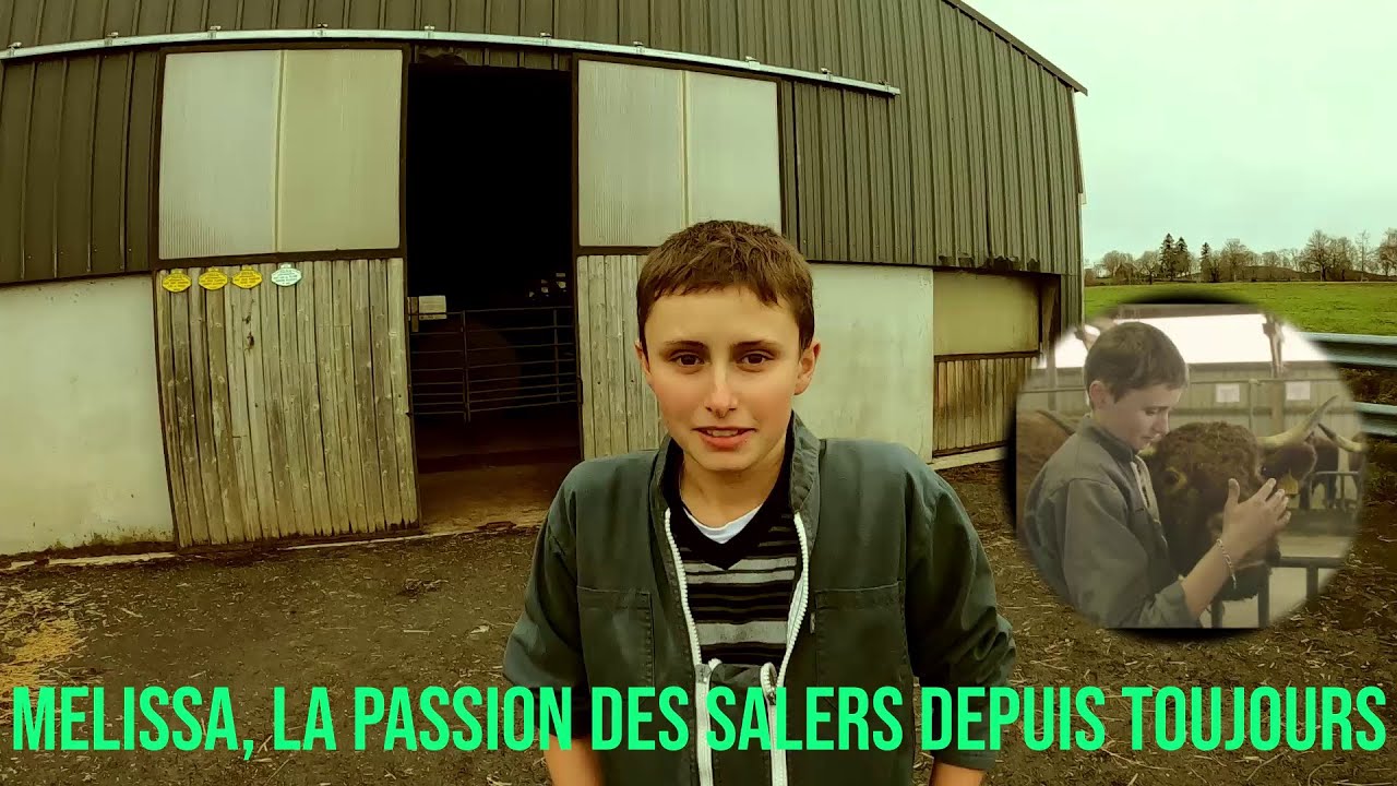 MELISSA, GAEC DE L'EAU VERTE à PICHERANDE (63), la passion de la Salers depuis toujours.