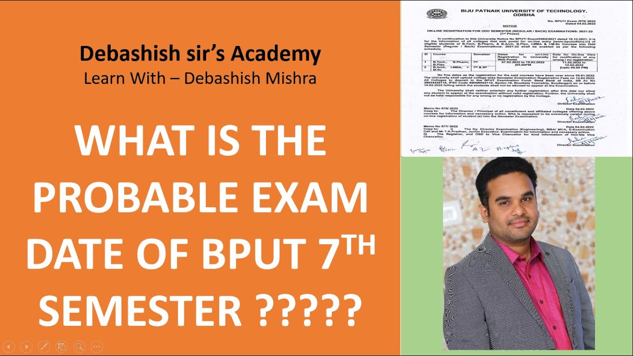 PROBABLE EXAM DATE OF 7TH SEMESTER