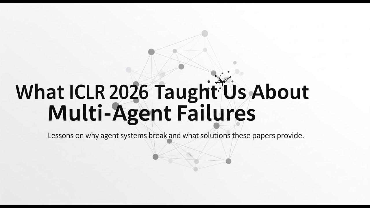 What ICLR 2026 Taught Us About Multi-Agent Failures