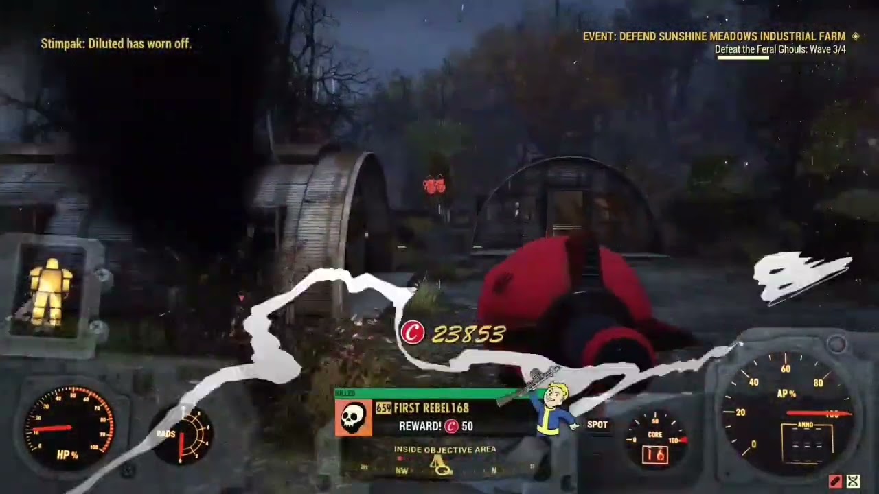fallout 76 glitch battle god mode  thist zapper glitch