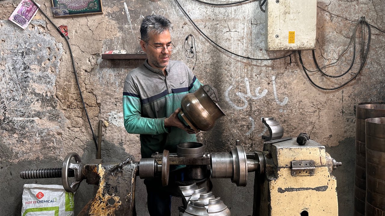 Samovar making, iron magic and art: the art of shaping the samovar body in Iranian handicrafts🇮🇷😍☘️