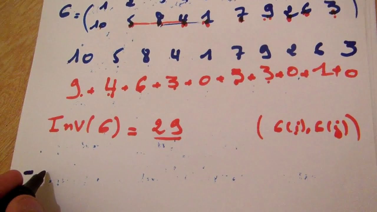 goupe symétrique (signature d'une permutation ) partie 3