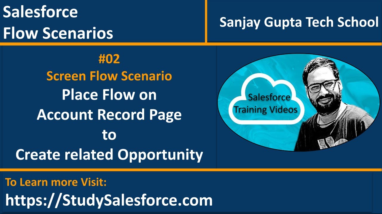 02 | Screen Flow Scenario - Place Screen Flow on Account Record Page to Create a related Opportunity
