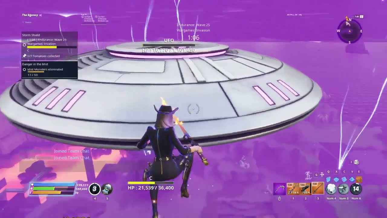 Fortnite STW - Twine Endurance Full AFK UFO Wave - This how to lose bonus points for a laugh.