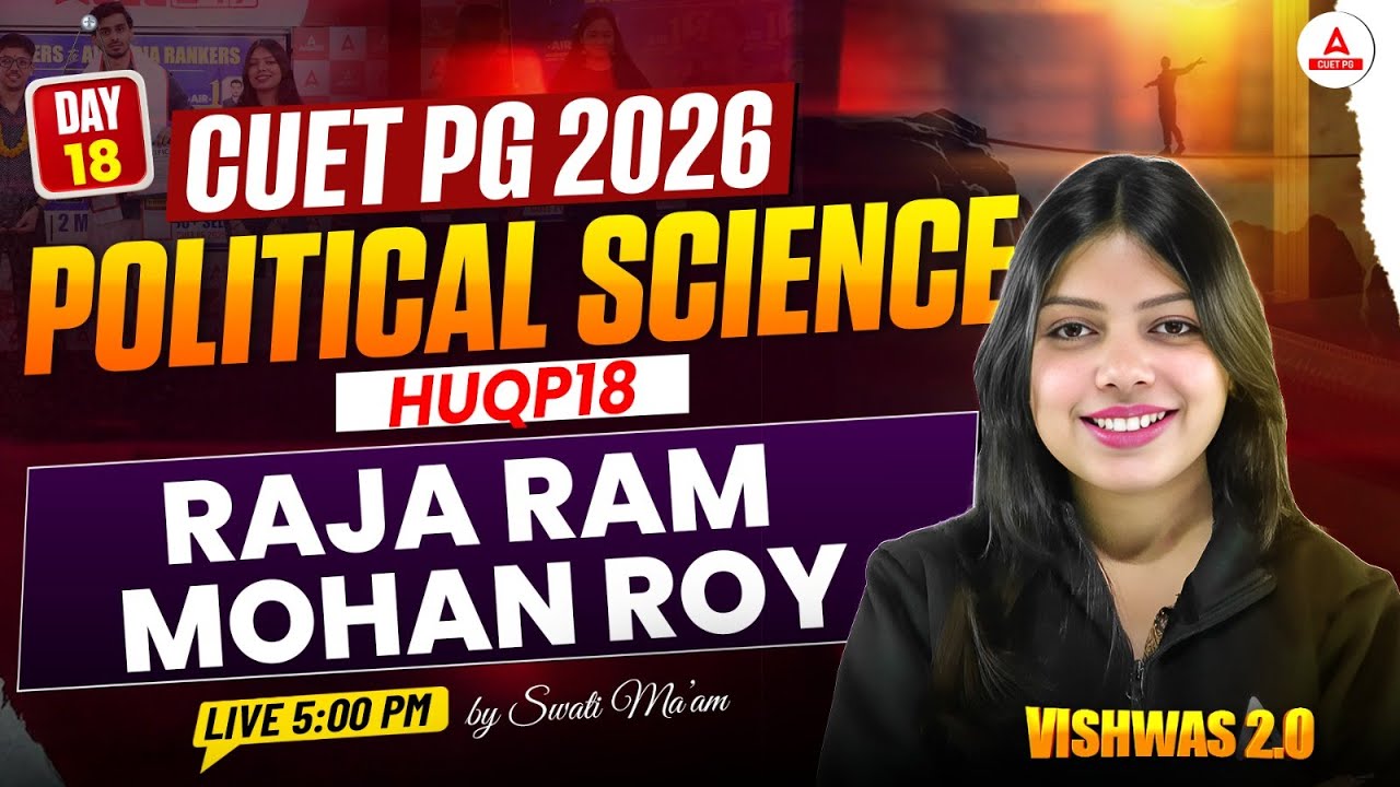 CUET PG 2026 Political Science HUQP18 | Raja Ram Mohan Roy | MA Political Science PG Exam
