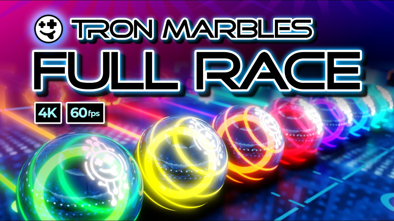 Full Tron Marble Race | #marbles #marblerun #marblerace #asmr #sensory