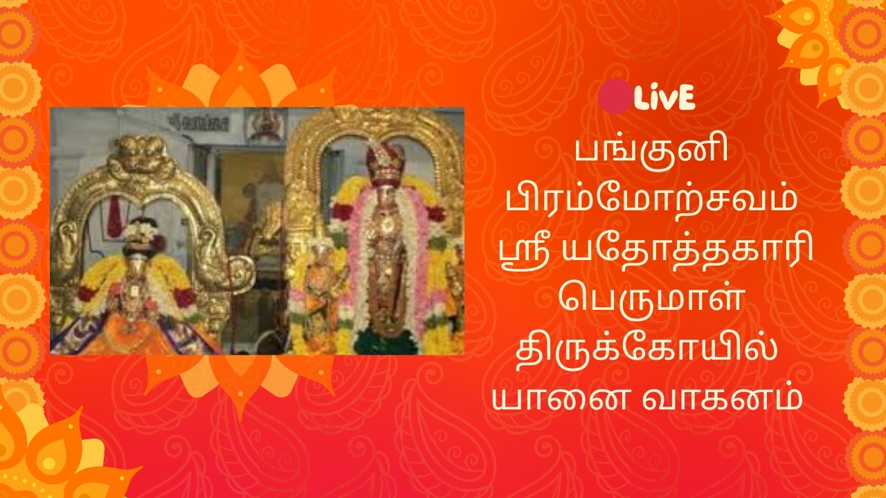 LIVE : யானை வாகனம் ||பங்குனி பிரம்மோற்சவம் ஸ்ரீ யதோத்தகாரி பெருமாள் திருக்கோயில்||காஞ்சிபுரம் 2026