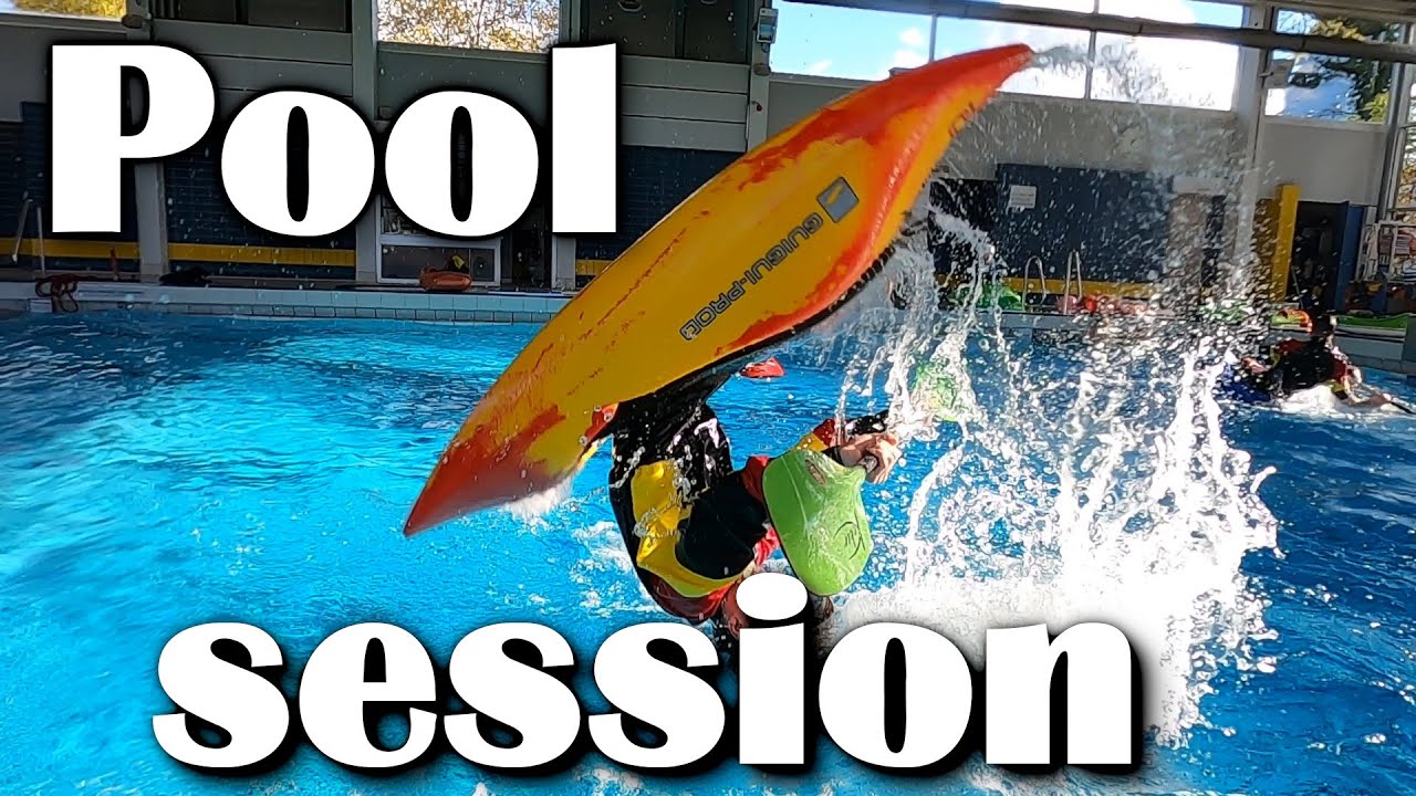 Flatwater FREESTYLE kayaking in a pool