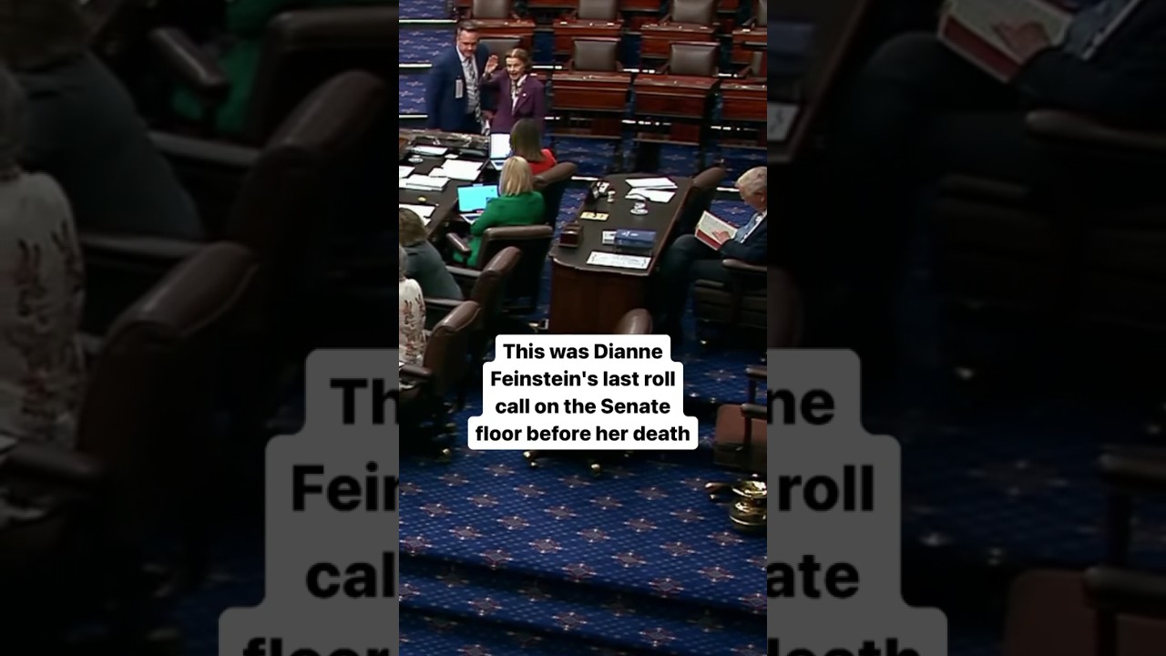 Sen. Dianne Feinstein's final roll call vote on Senate floor before death #shorts