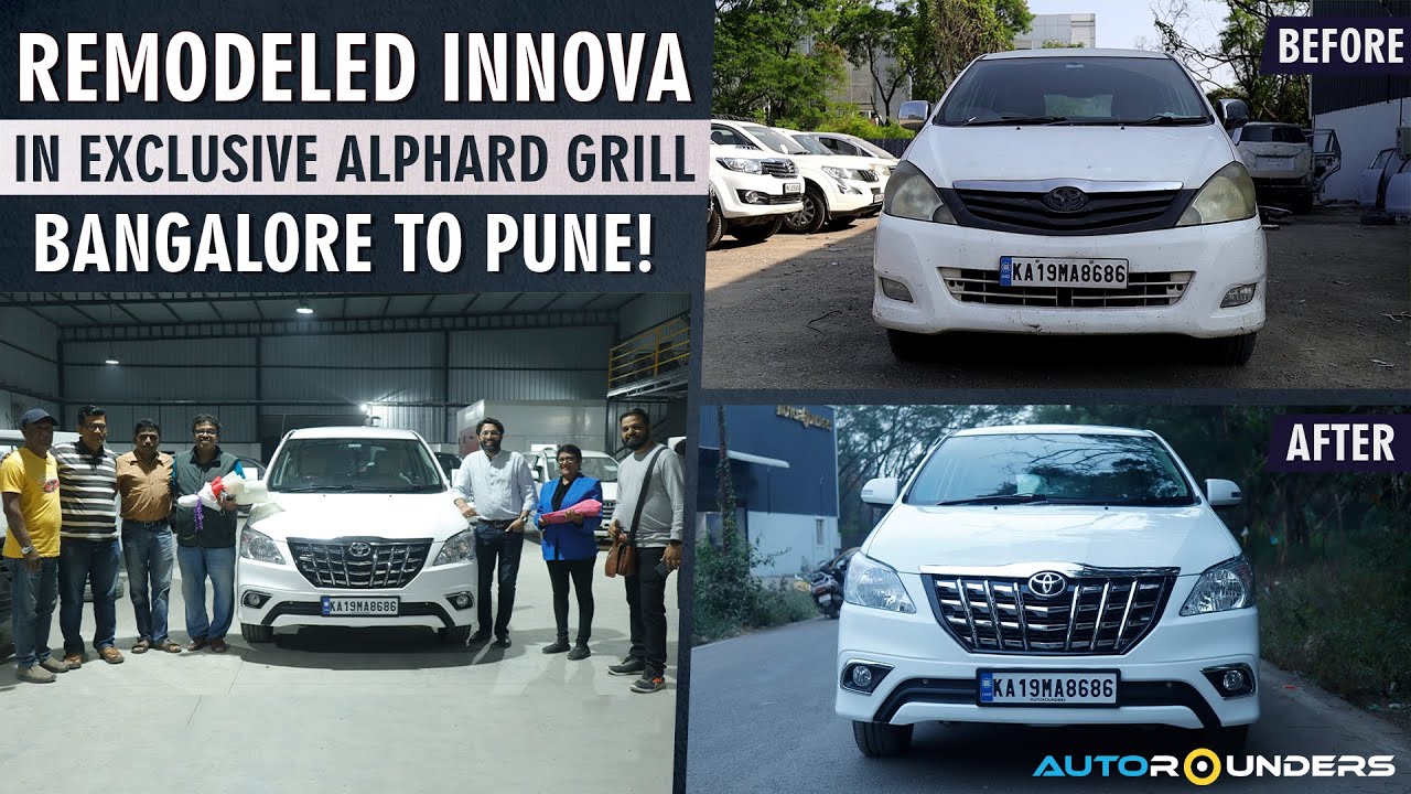 Type 2 Innova modified to Type 4 with Alphard Grill | Bangalore to Pune