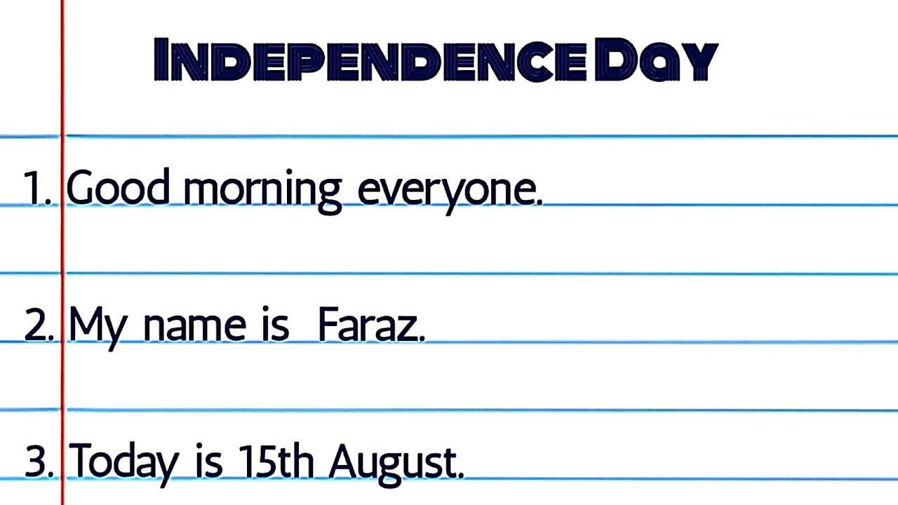 Speech On Independence Day 2025 In English