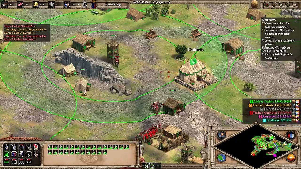 AoE2:DE - Chronicles: Alexander the Great - 6 - Woe Unto Thebes (Achievement Playthrough)