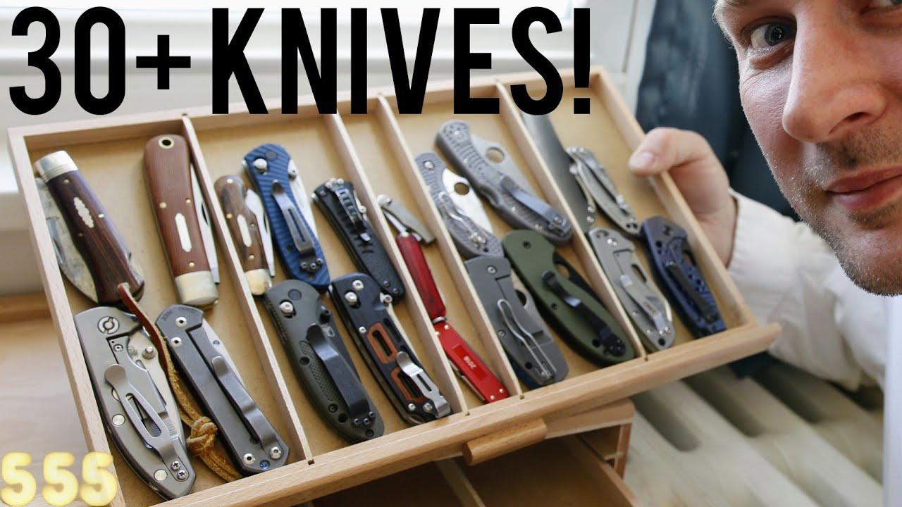 Big Knife Collection: Featuring Spyderco, Benchmade, Buck, Chris Reeve Folding Knives! | 555 Gear