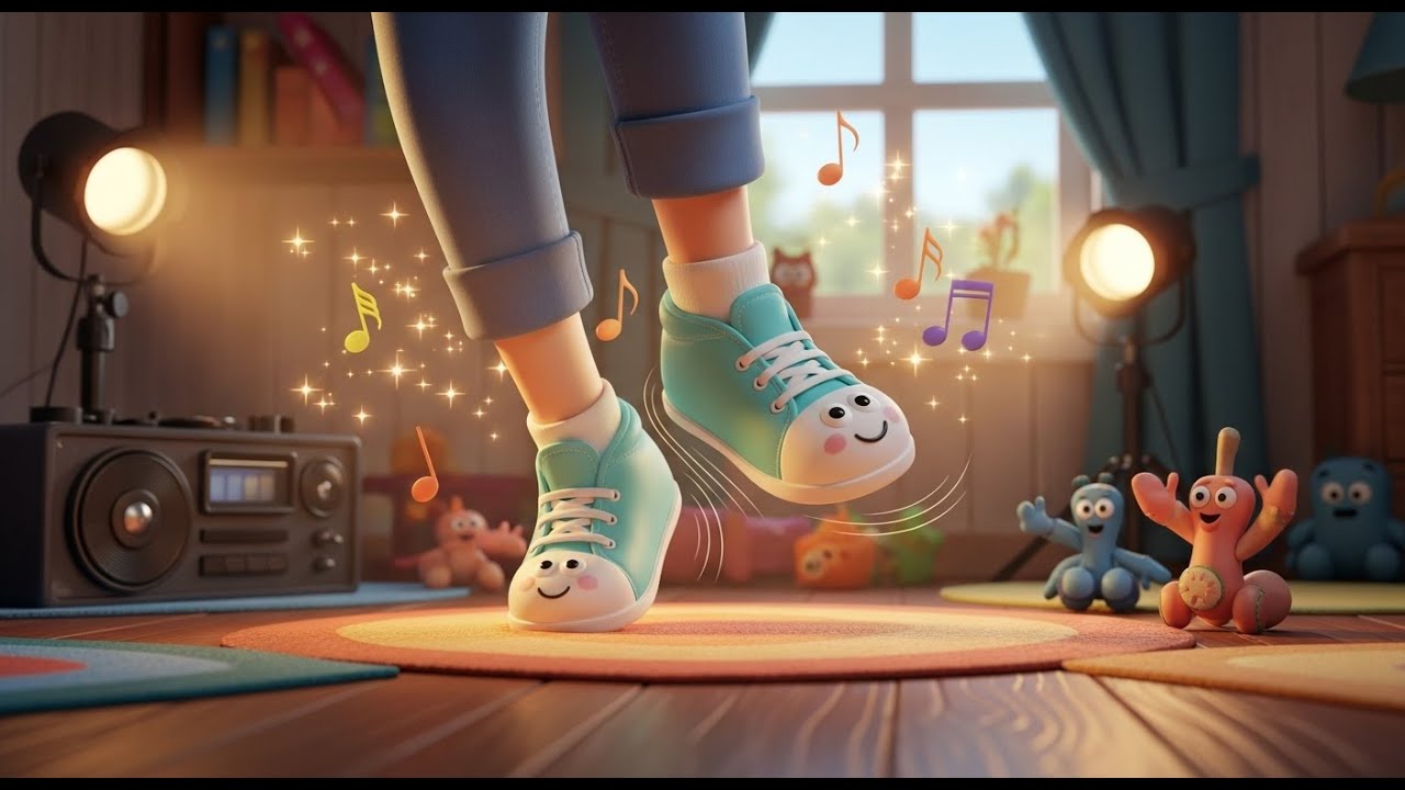 The Dancing Shoes That Wouldn’t Stop | Fun Movement & Dance Rhyme for Kids | Nursery Rhymes & Songs