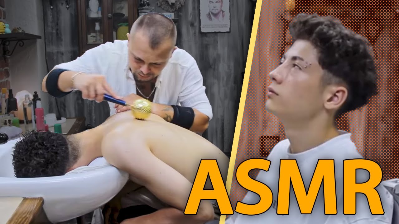Asmr SLEEP Massage In Barber Shop | ASMR MASSAGE HEAD, EAR, NECK ..