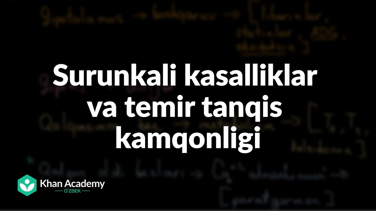 Surunkali kasalliklar va temir tanqis kamqonligi | Tibbiyot