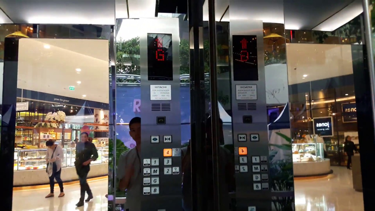 Nice View! Hitachi Scenic Elevators @ The EmQuartier, Bangkok「The Waterfall Quartier」