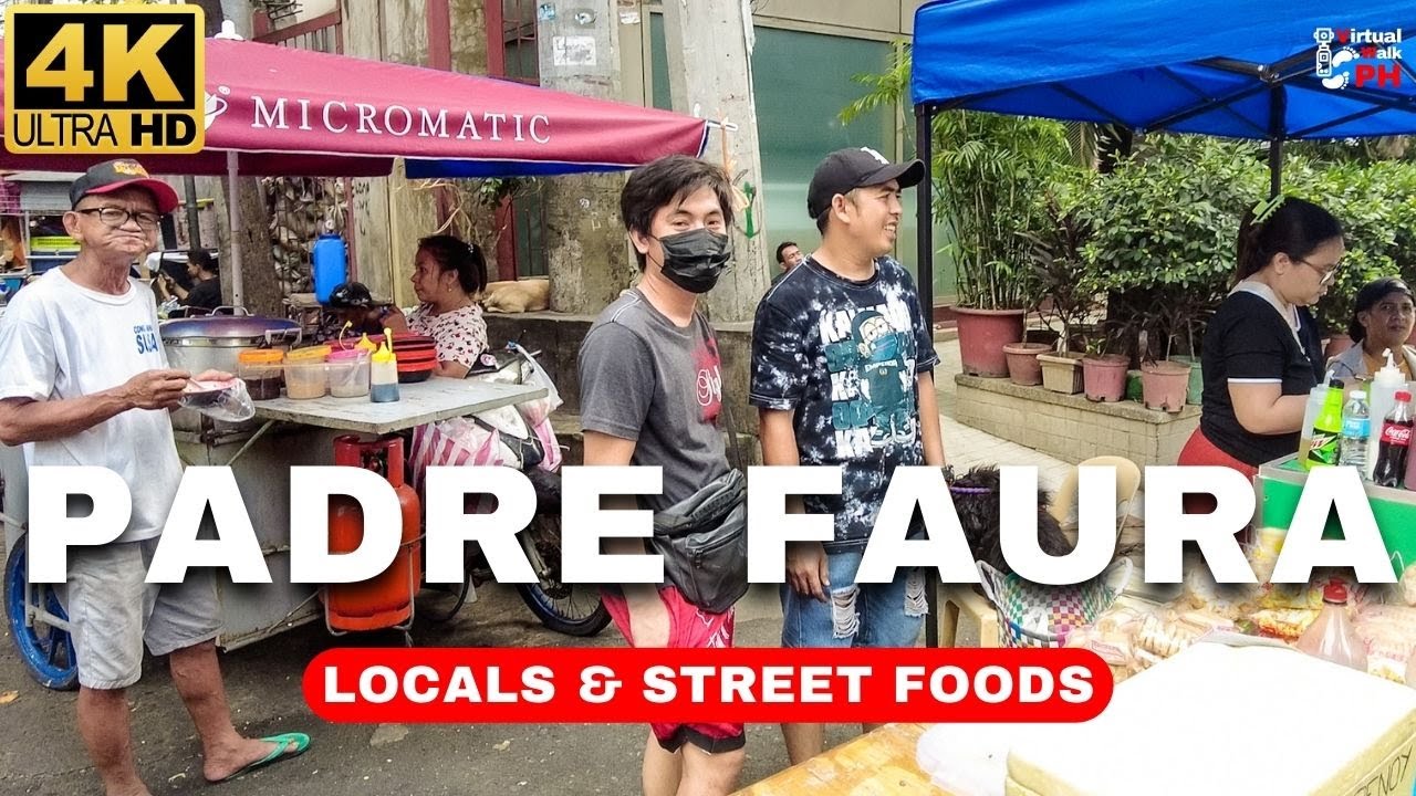 [4K] Padre Faura, Manila Walk Tour | Street Foods & People | Philippines 2024