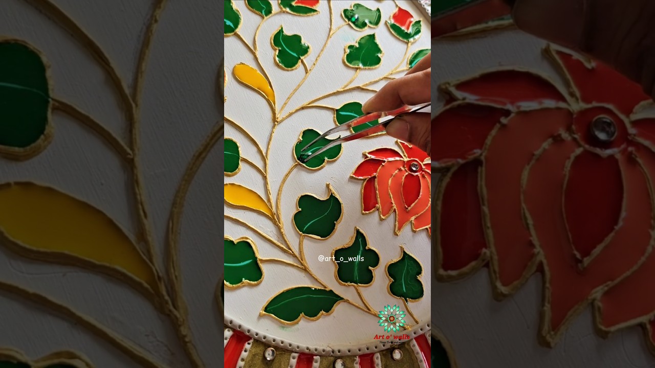 Meenakari Art inspired😍  #trending #shorts #indianart #viralshorts #diy #craft #flowers #creative