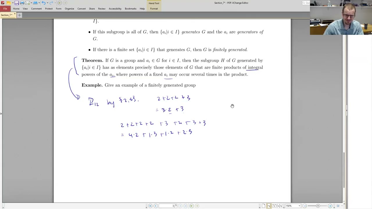 Abstract Algebra: Generating Sets - Generating Sets