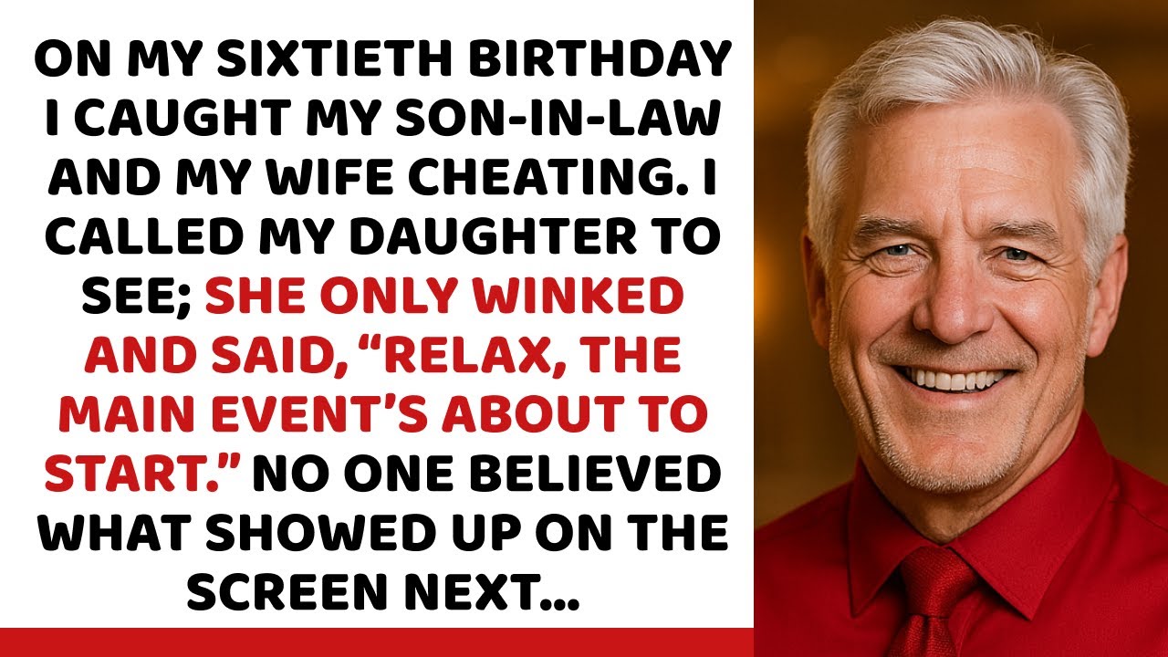 On my sixtieth birthday I caught my son-in-law and my wife cheating. I called my daughter to see...