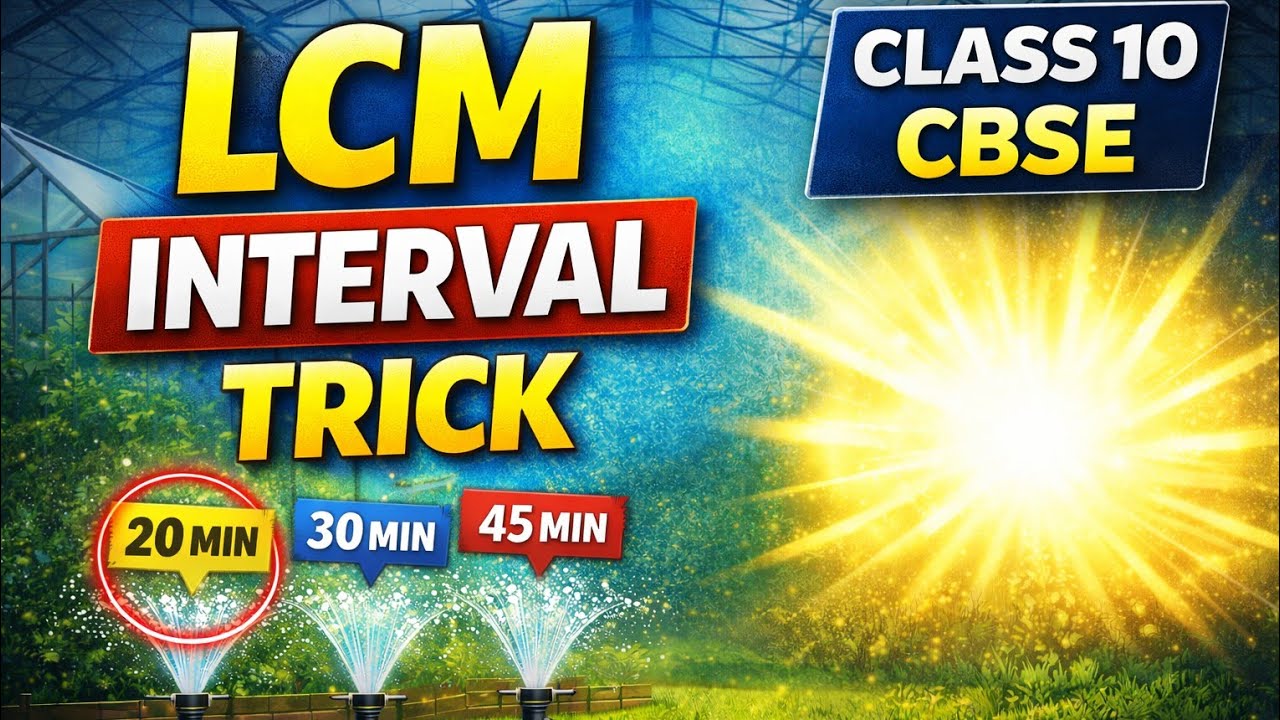 Class 10 | CBSE Math's | LCM Interval Word Problem (20, 30, 45 Minutes) | LCM Word Problem Trick |